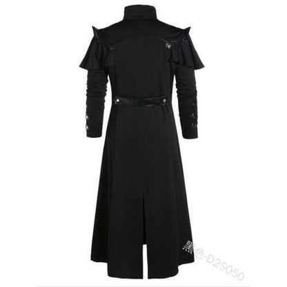 Medieval Steampunk Coat Men's Cosplay Costume Photography Gothic Windbreaker L