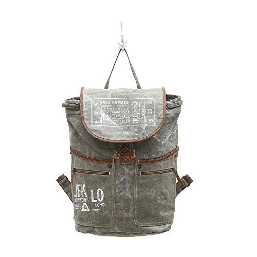 Myra Bag Old Howard Upcycled Canvas Backpack S-0829 Grey