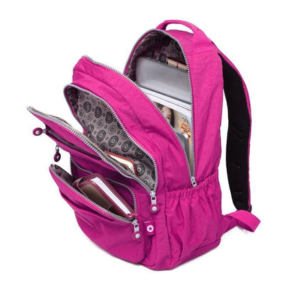 Backpack Anti-theft Waterproof School Bag Luxury Rucksack Nylon Purple/Pink/Blue