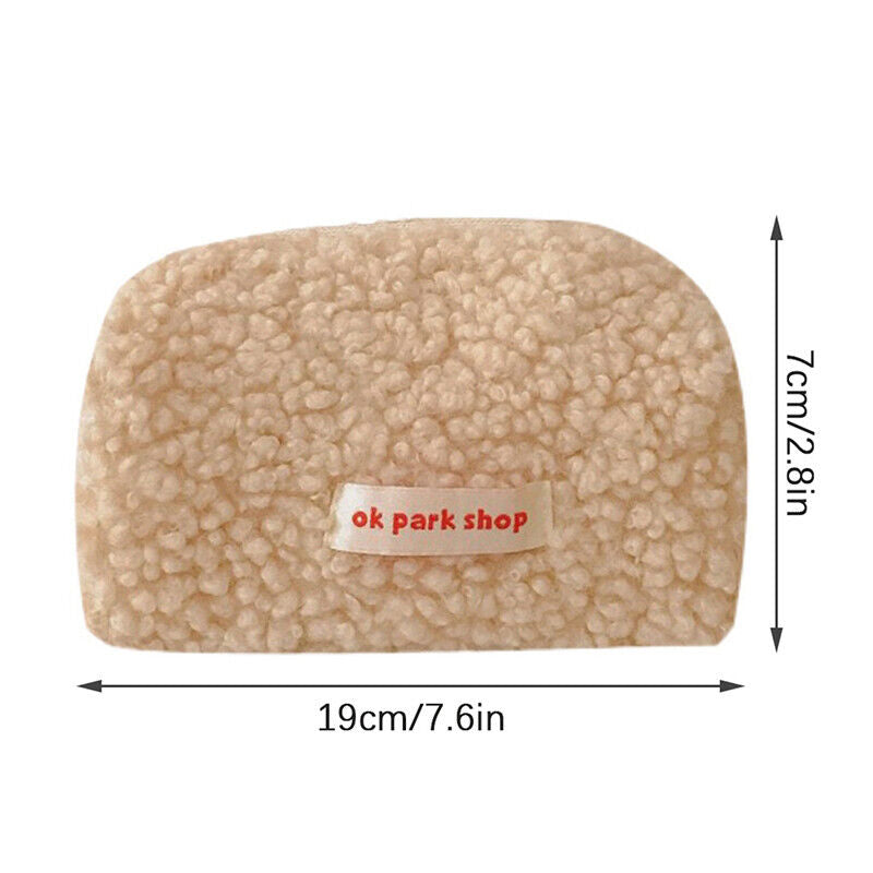shmere Pencil Bag Case Plush Pencil Bag Zipper Bag Makeup Storage Bag M` JL