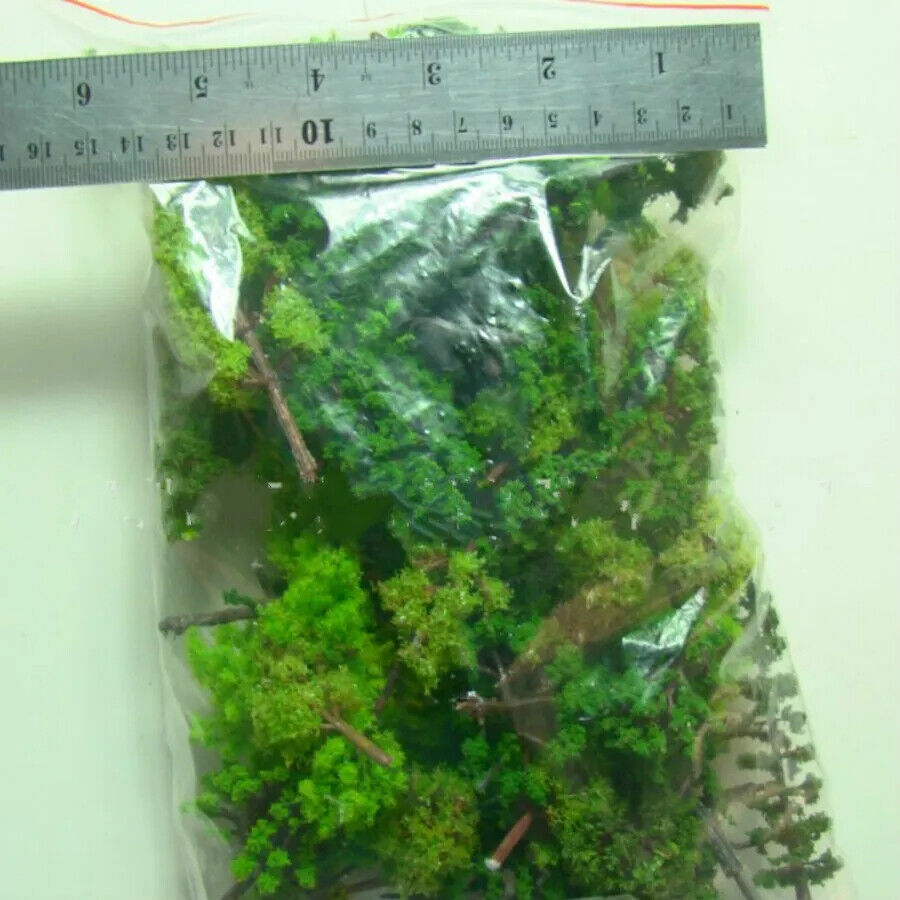 Miniature Trees Models 30Pcs Mixed Wire & Plastic Landscape Train Layout Scenery