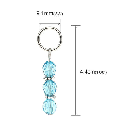 Knitting Stitch Markers 10Pcs Resin Beads Metal Angel Crochet Craft Locking Tool