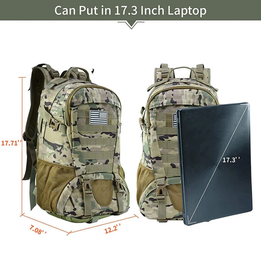 35L Tactical Military Backpack Outdoor Rucksacks Camping Hunting Climbing Bags