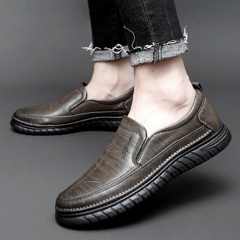 Men's Loafers Leather Flats Classics Driving Shoes Men Formal Business Shoes