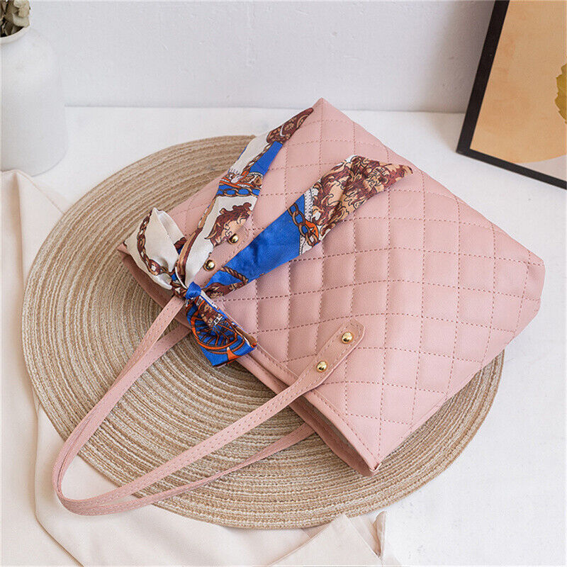 Large Capacity Women Shoulder Bag Fashion Rhombic Embroidery Handbags Tote Bags