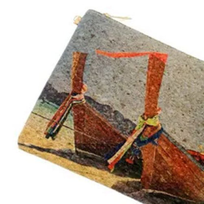 Natural Portugal Cork Handbag Clutch Sea Beach Boat Bags Wooden Purse Polyester