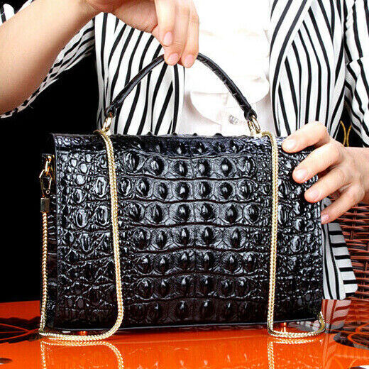 Luxury Real Thai CrocodileAlligator Leather Women Handbag Satchel Hobo Tote Bag