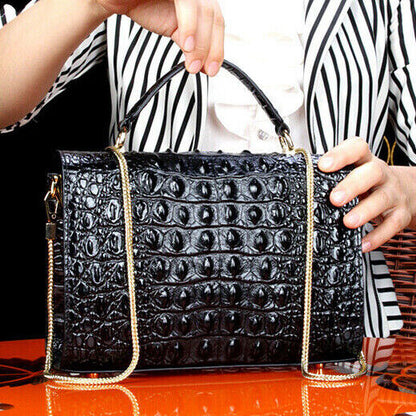Luxury Real Thai CrocodileAlligator Leather Women Handbag Satchel Hobo Tote Bag