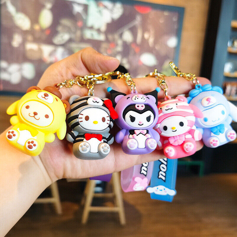 Cinnamoroll Hello Kitty Kuromi Cute Cartoon Anime Keychain Car Bag Pendant Gift