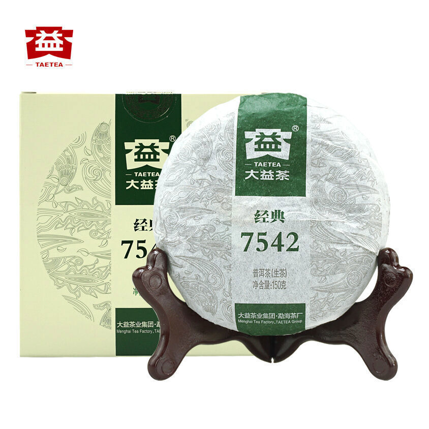 大益 7542经典标杆1801批普洱茶生茶150g Pu 'er Tea Pu-erh Chinese Tea Black Tea 中国茶叶包邮 云南普洱