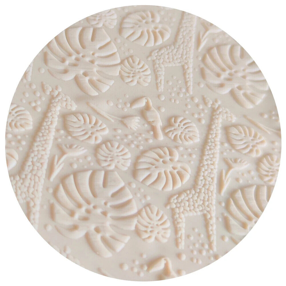 Rolling Pin Acrylic Giraffe Rainforest Non-Stick Fondant Cake Roller Baking Tool