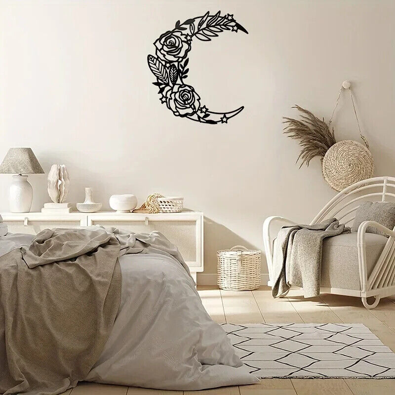 Moon Phase Wall Art Boho Moon Wall Home Decor Hanging Moon Wall Decor Metal Wall