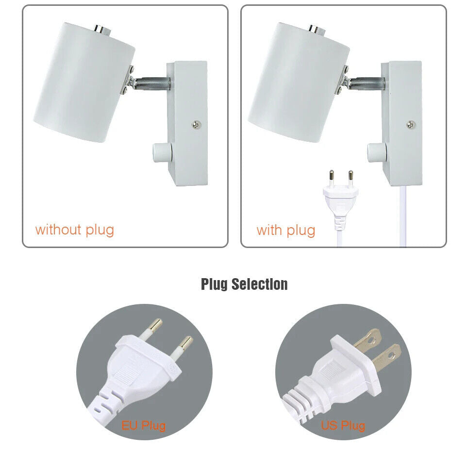 Wall Lamps Indoor LED With Switch Nordic Simple Lights EU US Plug Bedside Sconce