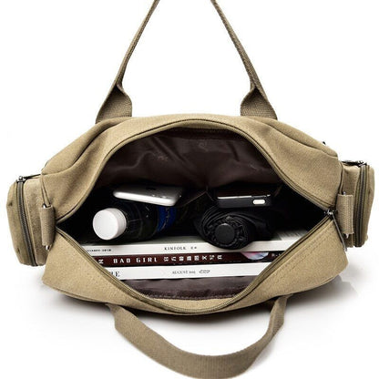 Men Crossbody Bags Canvas Shoulder Bags Boy Bags Man Handbags for Travel Grey