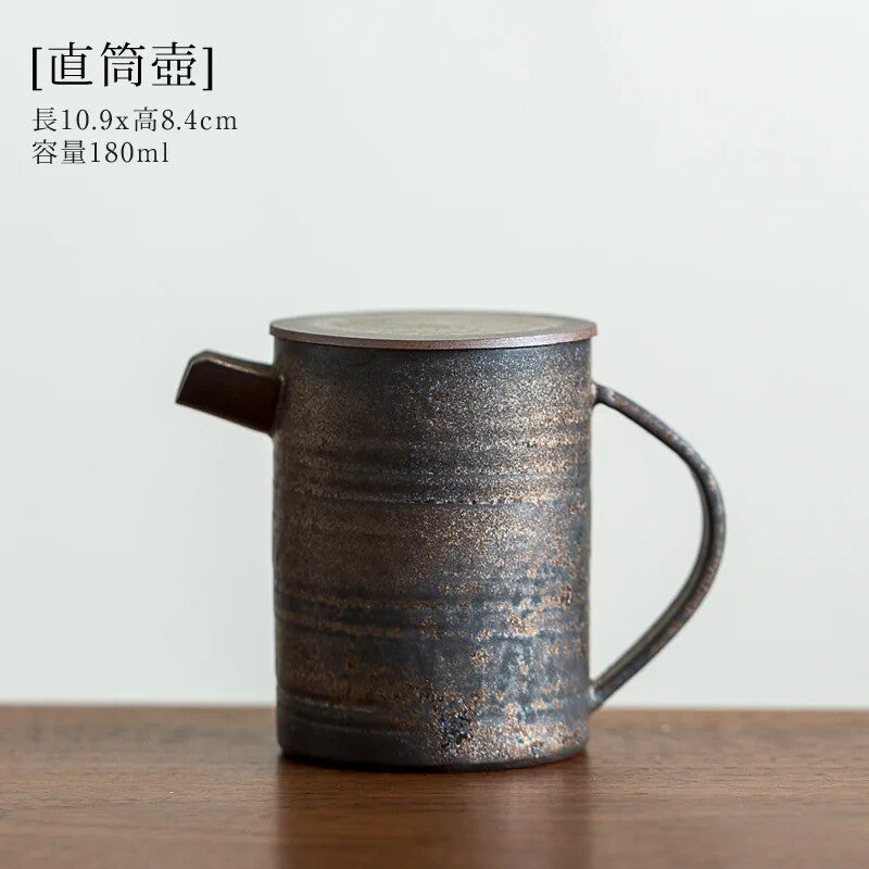 Gilt Glaze Teapot Side Handle Tea Rust Stoneware Kung Fu Set Ceramic Single Pot