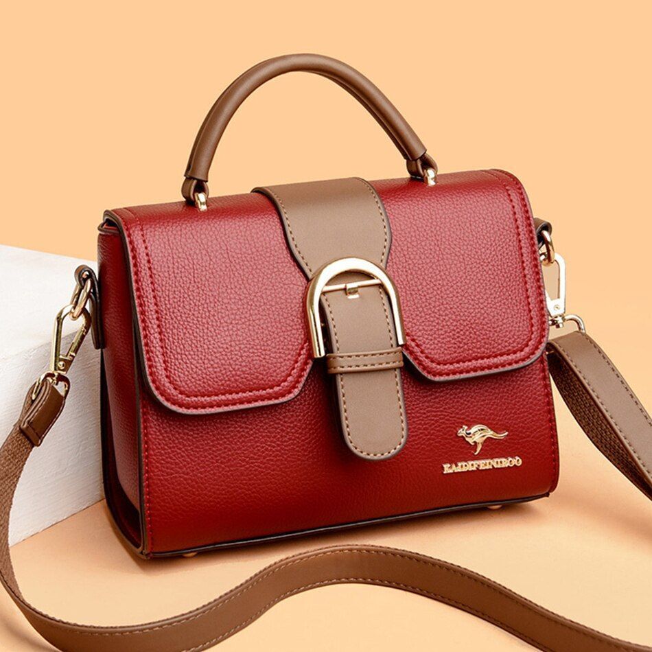 Women Fashion Handbag Purse Genuine Leather Shoulder Crossbody Flap Totes Bags
