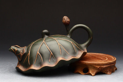 Chinese Yixing Zisha Clay Handmade Exquisite Teapot （竹韵 底款：蒋蓉）