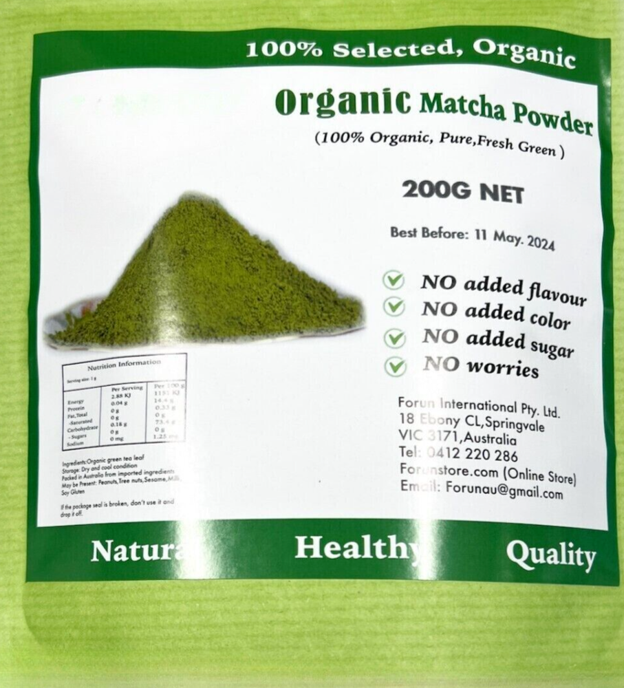 Organic A+ Grade Matcha,Green Tea Powder 250G-Pure, Fresh Green, Tasty