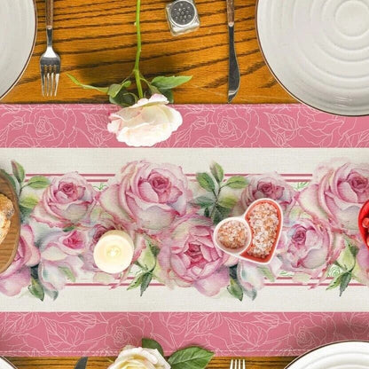 Table Runners Linen Spring Flower Easter Holiday Home Dining Decoration 30x180cm