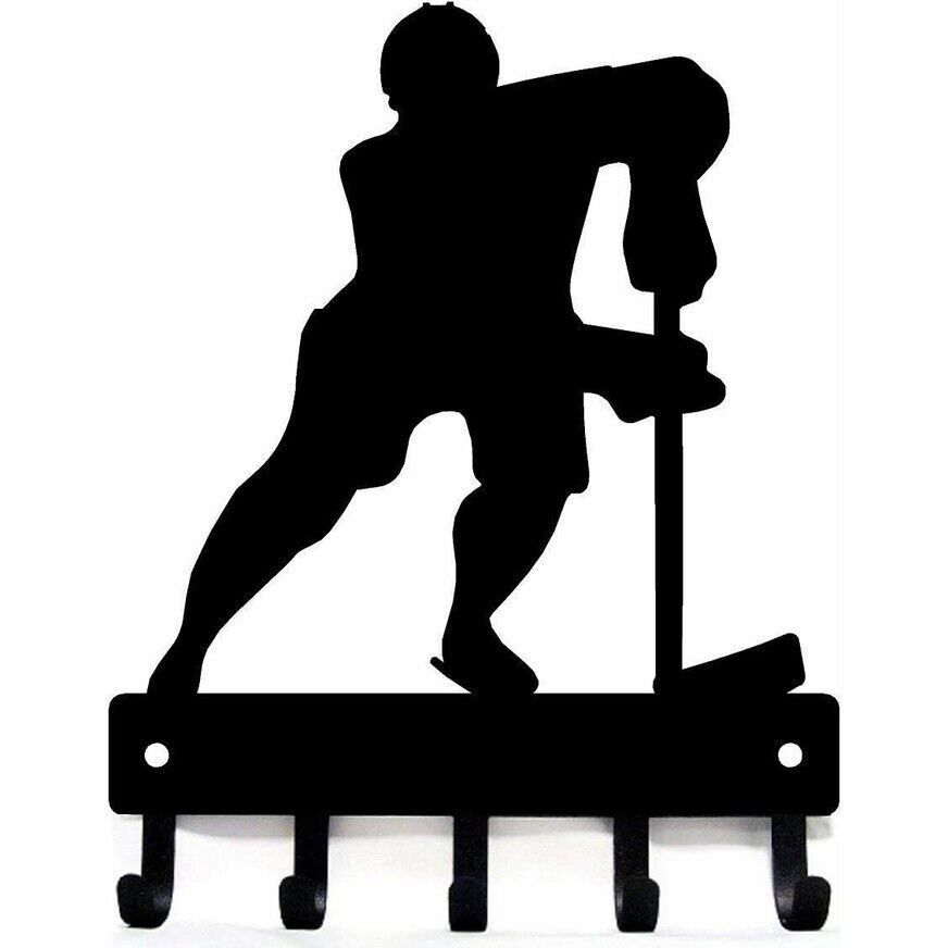 Hockey Defense Sport Key Hooks Holder Wall Mounted Hook Up Wall Art Home Decor