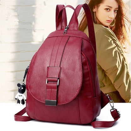 Women's Ladies PU Leather Backpack Travel Handbag Satchel Rucksack Shoulder Bag