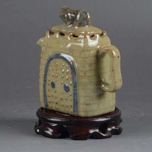 Jingdezhen Ceramic Carving City Porcelain Golden Bell Teapot