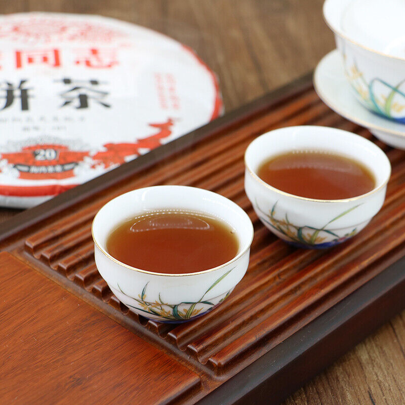 2019 Haiwan Old Comrade Special Cake Puer Cooked Tea Ripe 400g 20th Anniversary