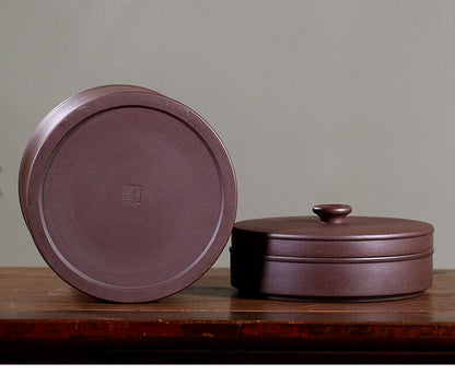 Handmade Sealed Tea Canister For Puer Tea Cake Smell Proof Yixing Zisha Clay Big