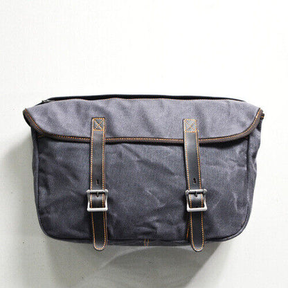 Retro Motorcycle Bag Men's Waterproof Side Bag Motorcycle Canvas Shoulder Bag