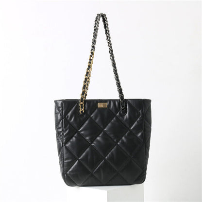 Quilted Lambskin Leather Shoulder bag Tote Purse Chain Top Handles Handbag