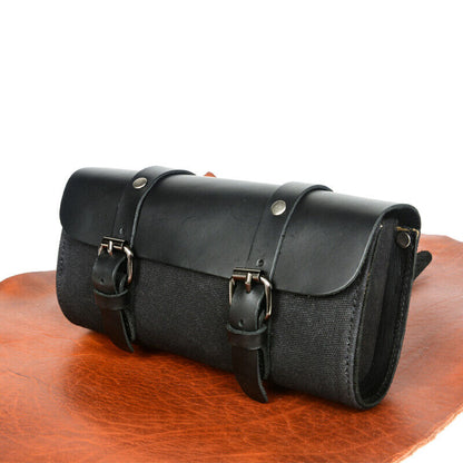 Motorcycle Bags Oiled Wax Canvas Leather Waterproof Bicycle Bag Diagonal Bags