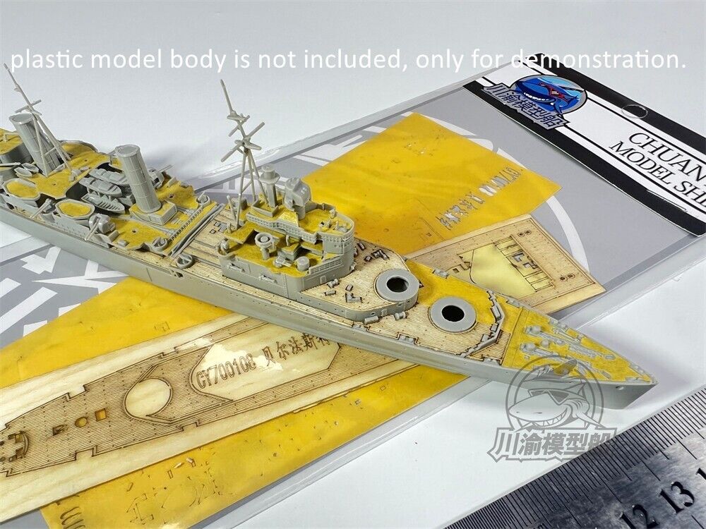 1/700 Scale Wooden Deck Masking Sheet for Trumpeter 06701 HMS Belfast 1942 Model