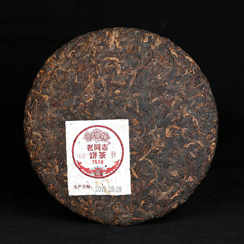 2019 Haiwan Lao Tong Zhi Old Comerade 7578 Ripe Puer Pu'er Pu-erh Tea Cake 357g