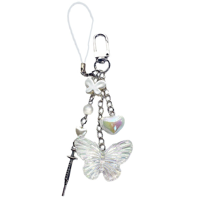 Y2K Phone Charms Pendant Butterfly Key Chain For Bag Cute Accessories