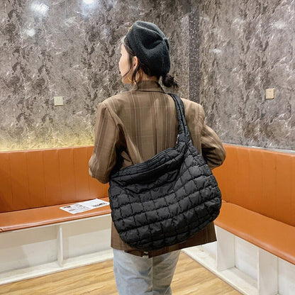 Pattern Shoulder Bag Cotton Handbag Women Tote Bags Padded Ladies Bag