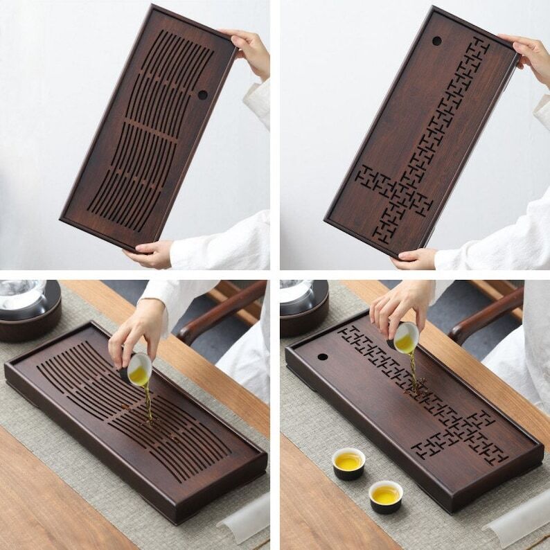 Chinese Wooden Tea Tray With Water Storage|Gong Fu Tea Tray