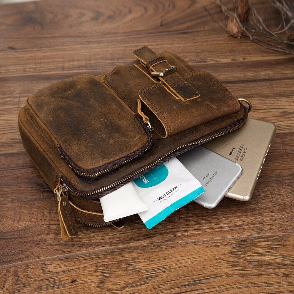 Quality Leather Male One Shoulder Messenger Bag Fashion Cross-body Bag