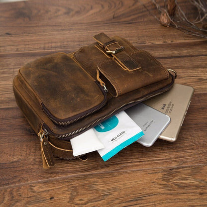 Quality Leather Male One Shoulder Messenger Bag Fashion Cross-body Bag