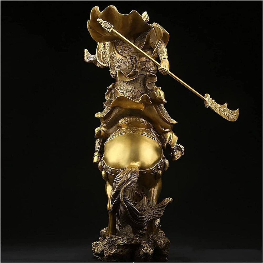 Art Gift Guan Yu Statue Living Room,Brass Guan Gong Di Home Office Tabletop