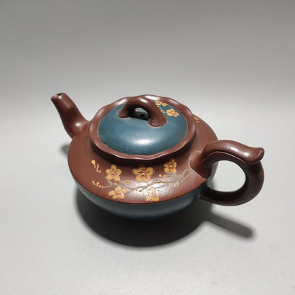 Vintage China Yixing Purple Clay Teapot Zisha Ceremony Fine Plum Blossom Teaware