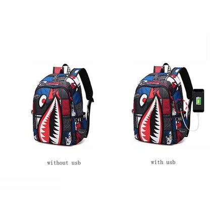 Backpack Elementary Bookbag Travel Cartoon Print Primary School Student Backpack