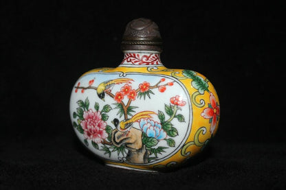 old Beijing chinese cloisonne snuff bottle enamel snuff box gifts antique Pets
