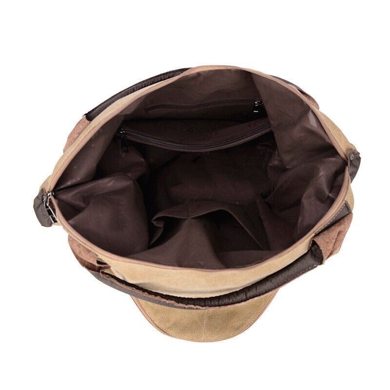 Women Ladies Large Pocket Casual Shoulder Cross body Handbags Canvas Leather Bag