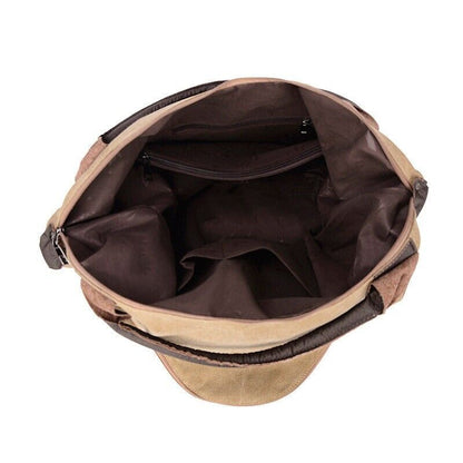 Women Ladies Large Pocket Casual Shoulder Cross body Handbags Canvas Leather Bag