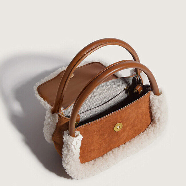 Women's Leather Small Handbag New Desinger Lamp Wol Tote Bags Sling Shoulder Bag