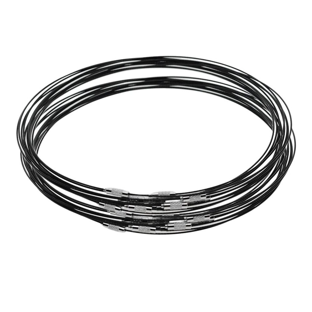Jewelry Making Cord 20Pcs Stainless Steel Choker Wire DIY Necklaces Collars 46cm