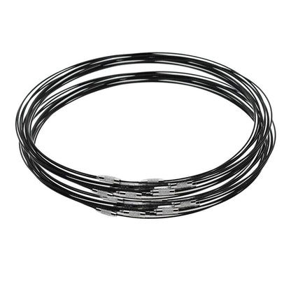 Jewelry Making Cord 20Pcs Stainless Steel Choker Wire DIY Necklaces Collars 46cm