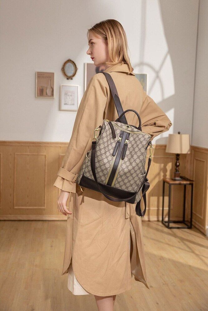 Women Pack Bag Bags Brand Design Monogram Anti-theft Backpack Girl Printing