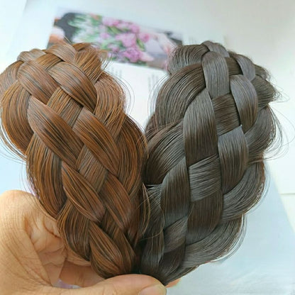 Headband Six-Strand Fishbone Braid Wig Non-Slip Widened Twist Thickened Hairband