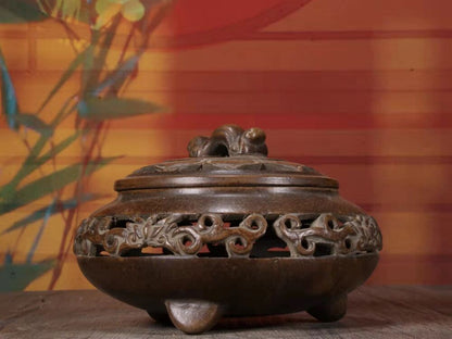antique censer buddha incense holder burner chinese yixing purple clay zisha ART